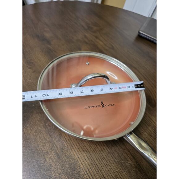 Copper Chef 10" Round Frying Pan w/ Glass Vented Lid Ceramic Non Stick Coating - Picture 9 of 16
